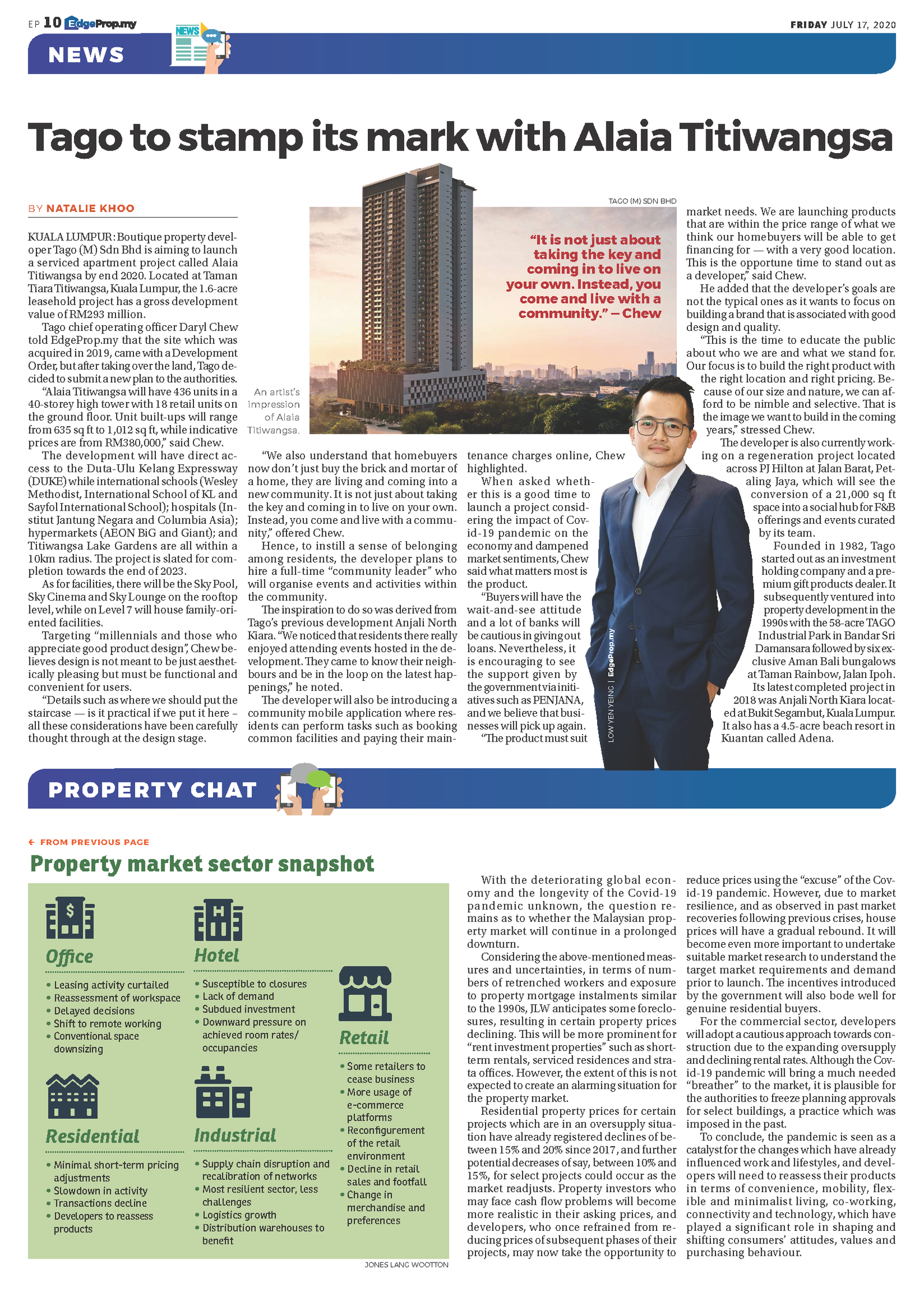 TAGO IN EDGE PROPERTY PULLOUT: TAGO TO STAMP ITS MARK WITH ALAIA TITIWANGSA